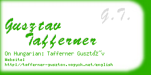 gusztav tafferner business card